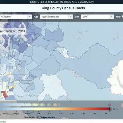 map of King County showing causes of death per census tract